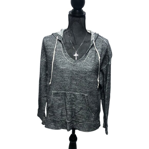 Max Studio Weekend Sweatshirt Womens Size Medium Black White Cotton Hoodie Comfy - Picture 1 of 6